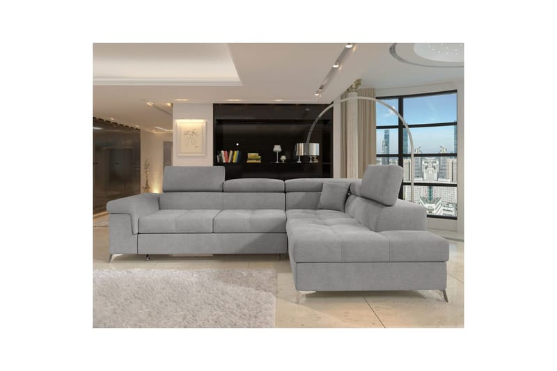 Seksjon Eltap Eridano 275x202x88 cm - Raquel 04 Grå, Høyre - Møbler - Sofaer - Sovesofaer