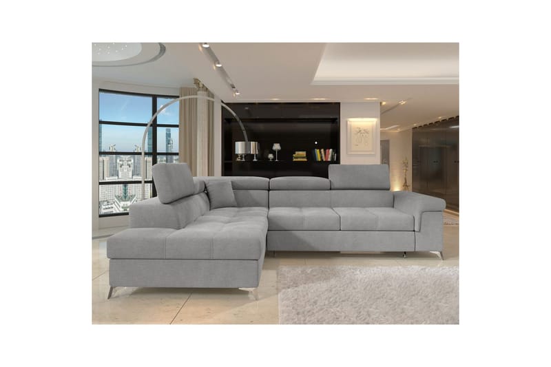 Seksjon Eltap Eridano 275x202x88 cm - Raquel 04 Grå, Venstre - Møbler - Sofaer - Sovesofaer