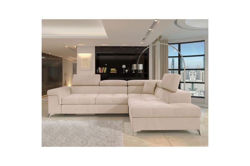Seksjon Eltap Eridano 275x202x88 cm - Raquel 18, Beige, Høyre - Møbler - Sofaer - Sovesofaer