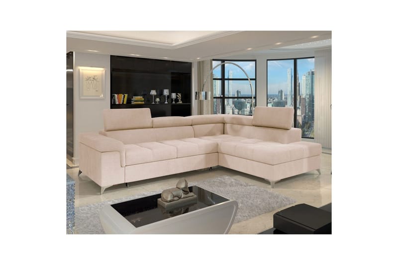 Seksjon Eltap Eridano 275x202x88 cm - Raquel 18, Beige, Høyre - Møbler - Sofaer - Sovesofaer