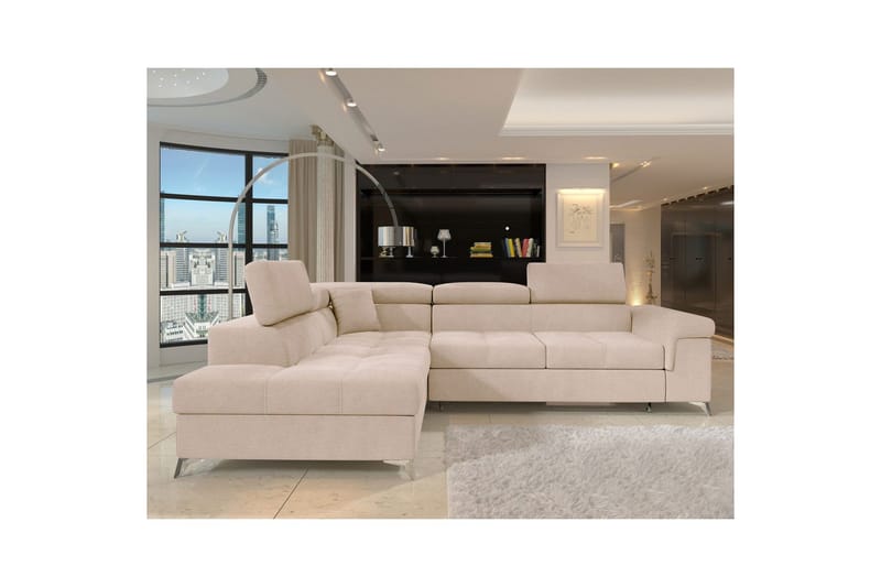 Seksjon Eltap Eridano 275x202x88 cm - Raquel 18, Beige, Venstre - Møbler - Sofaer - Sovesofaer