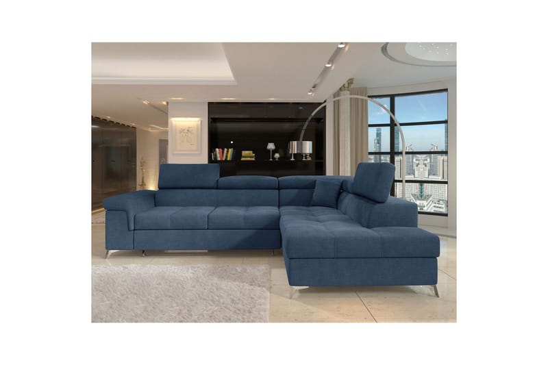 Seksjon Eltap Eridano 275x202x88 cm - Raquel 40, Blå, Høyre - Møbler - Sofaer - Sovesofaer