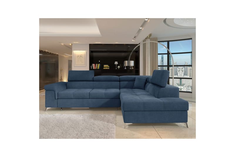 Seksjon Eltap Eridano 275x202x88 cm - Raquel 40, Blå, Høyre - Møbler - Sofaer - Sovesofaer