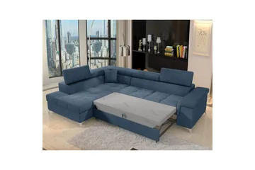 Seksjon Eltap Eridano 275x202x88 cm - Raquel 40, Blå, Venstre - Møbler - Sofaer - Sovesofaer
