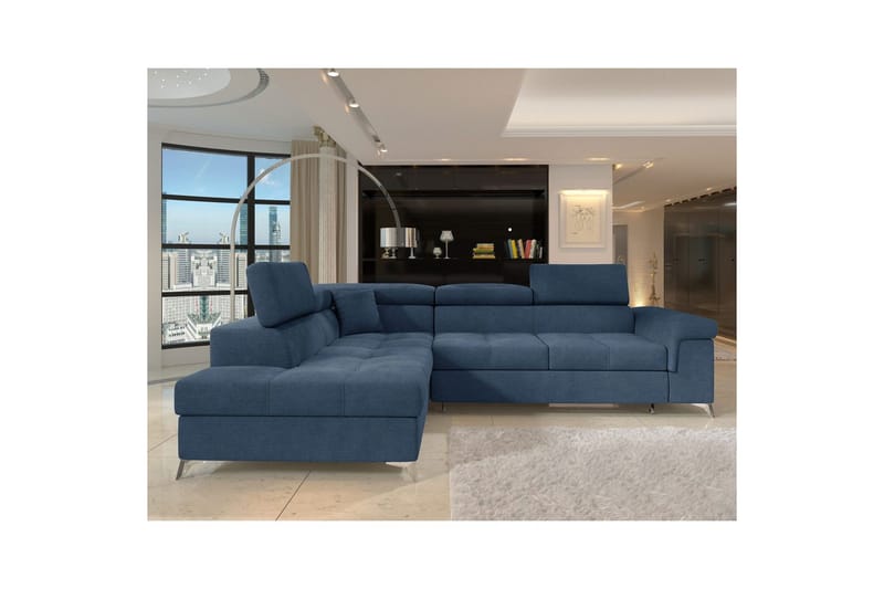 Seksjon Eltap Eridano 275x202x88 cm - Raquel 40, Blå, Venstre - Møbler - Sofaer - Sovesofaer