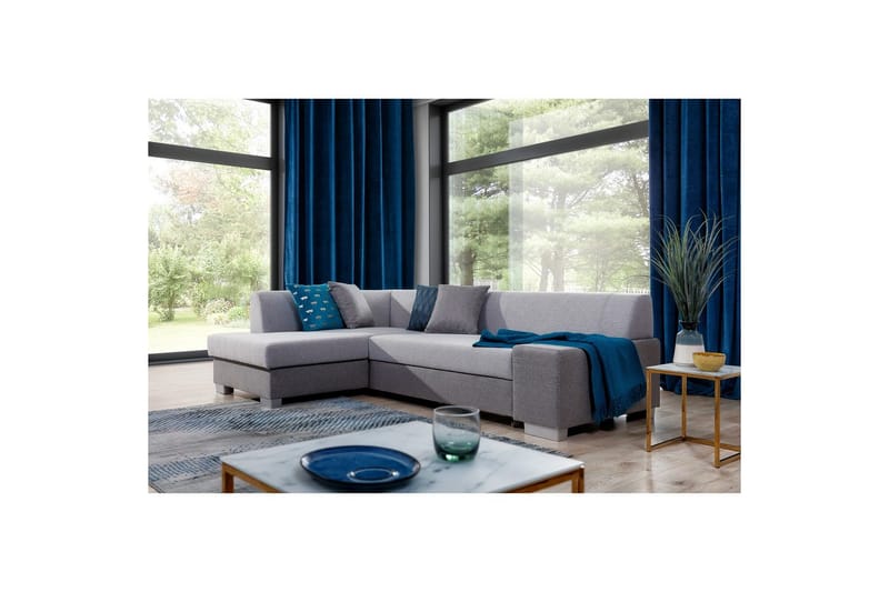 Seksjon Eltap Fabio 268x167x73 cm - Sawana 21, Sawana 05, Grå, Venstre - Møbler - Sofaer - Sovesofaer