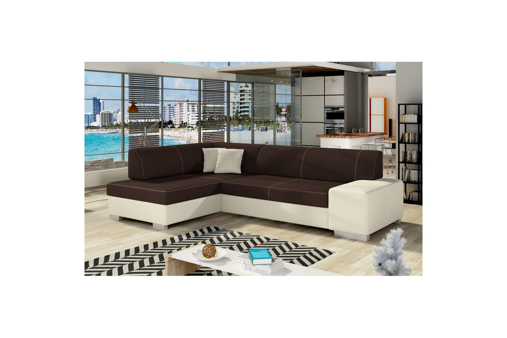 Seksjon Eltap Fabio 268x167x73 cm - Sawana 26, Soft 33, Venstre