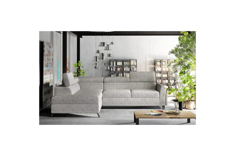 Seksjon Eltap Kairos 265x200x92 cm - Berlin 01, Grå, Venstre - Møbler - Sofaer - Sovesofaer