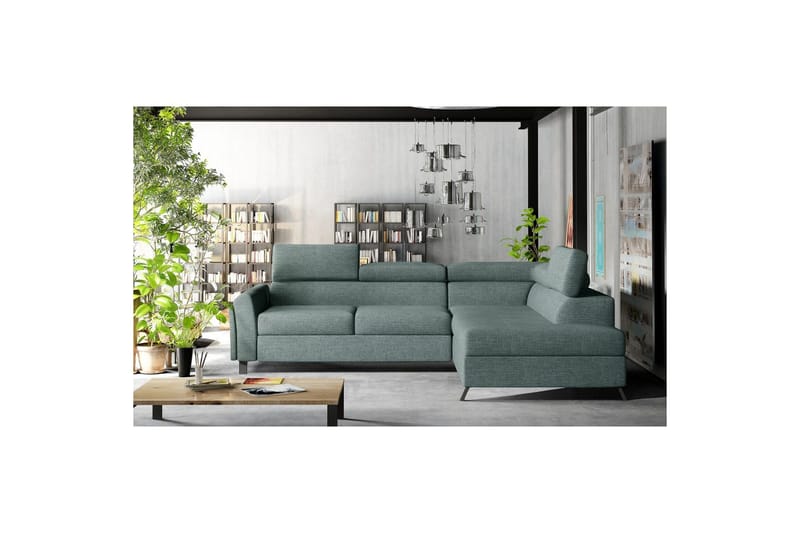 Seksjon Eltap Kairos 265x200x92 cm - Cover 70, Blå, Høyre - Møbler - Sofaer - Sovesofaer