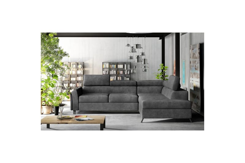Seksjon Eltap Kairos 265x200x92 cm - Dora 95, Mørkegrå, Høyre - Møbler - Sofaer - Sovesofaer