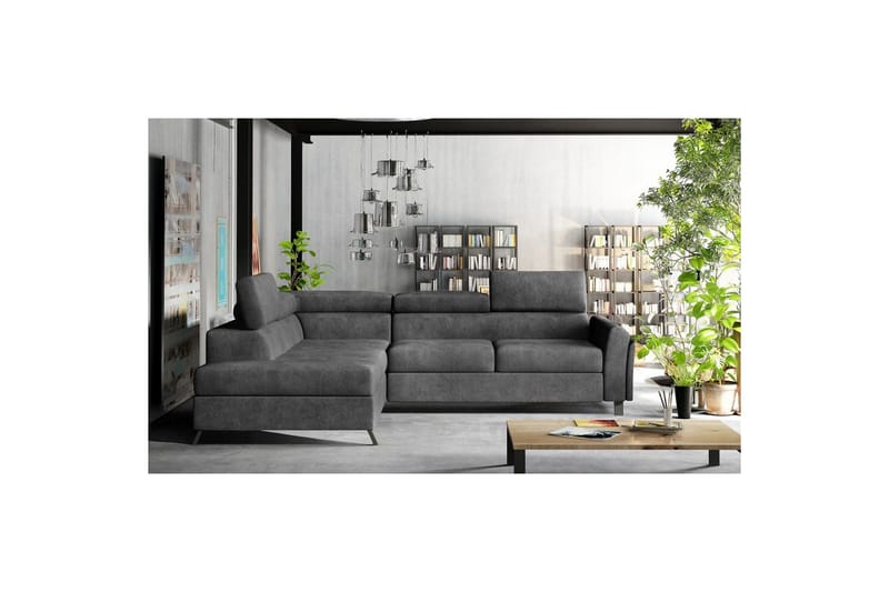 Seksjon Eltap Kairos 265x200x92 cm - Dora 95, Mørkegrå, Venstre - Møbler - Sofaer - Sovesofaer