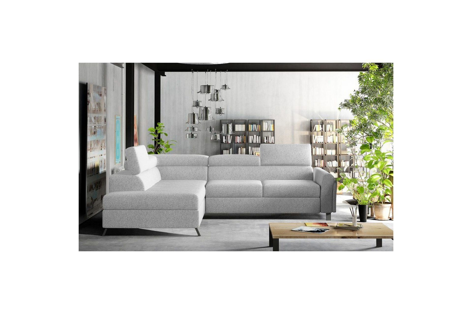 Seksjon Eltap Kairos 265x200x92 cm - Grande 81, Grå, Venstre