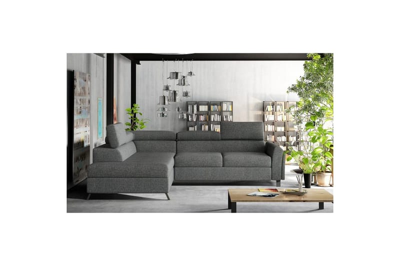 Seksjon Eltap Kairos 265x200x92 cm - Inari 96, Mørk grå, Venstre - Møbler - Sofaer - Sovesofaer