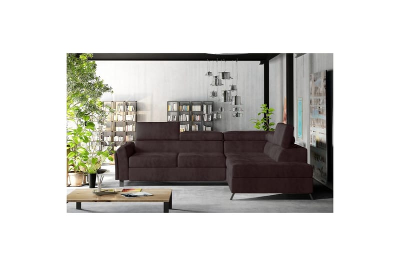 Seksjon Eltap Kairos 265x200x92 cm - Kronos 06, Brun, Høyre - Møbler - Sofaer - Sovesofaer