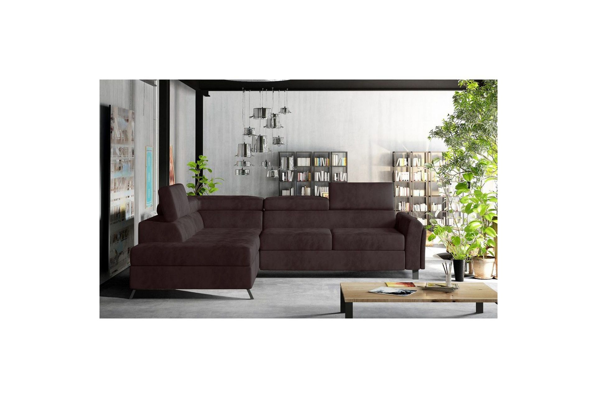 Seksjon Eltap Kairos 265x200x92 cm - Kronos 06, Brun, Venstre