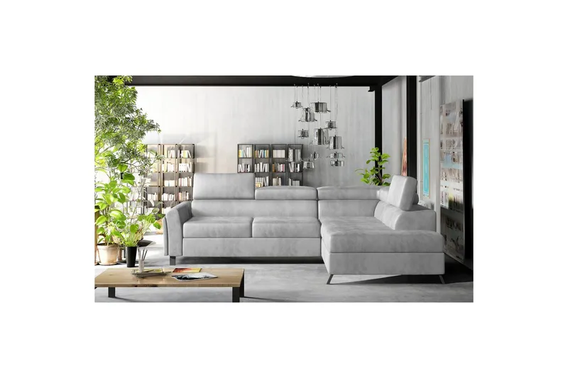 Seksjon Eltap Kairos 265x200x92 cm - Monolith 84, Lys grå, Høyre - Møbler - Sofaer - Sovesofaer