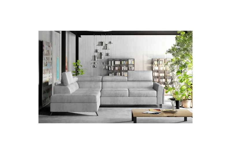 Seksjon Eltap Kairos 265x200x92 cm - Monolith 84, Lys grå, Venstre - Møbler - Sofaer - Sovesofaer