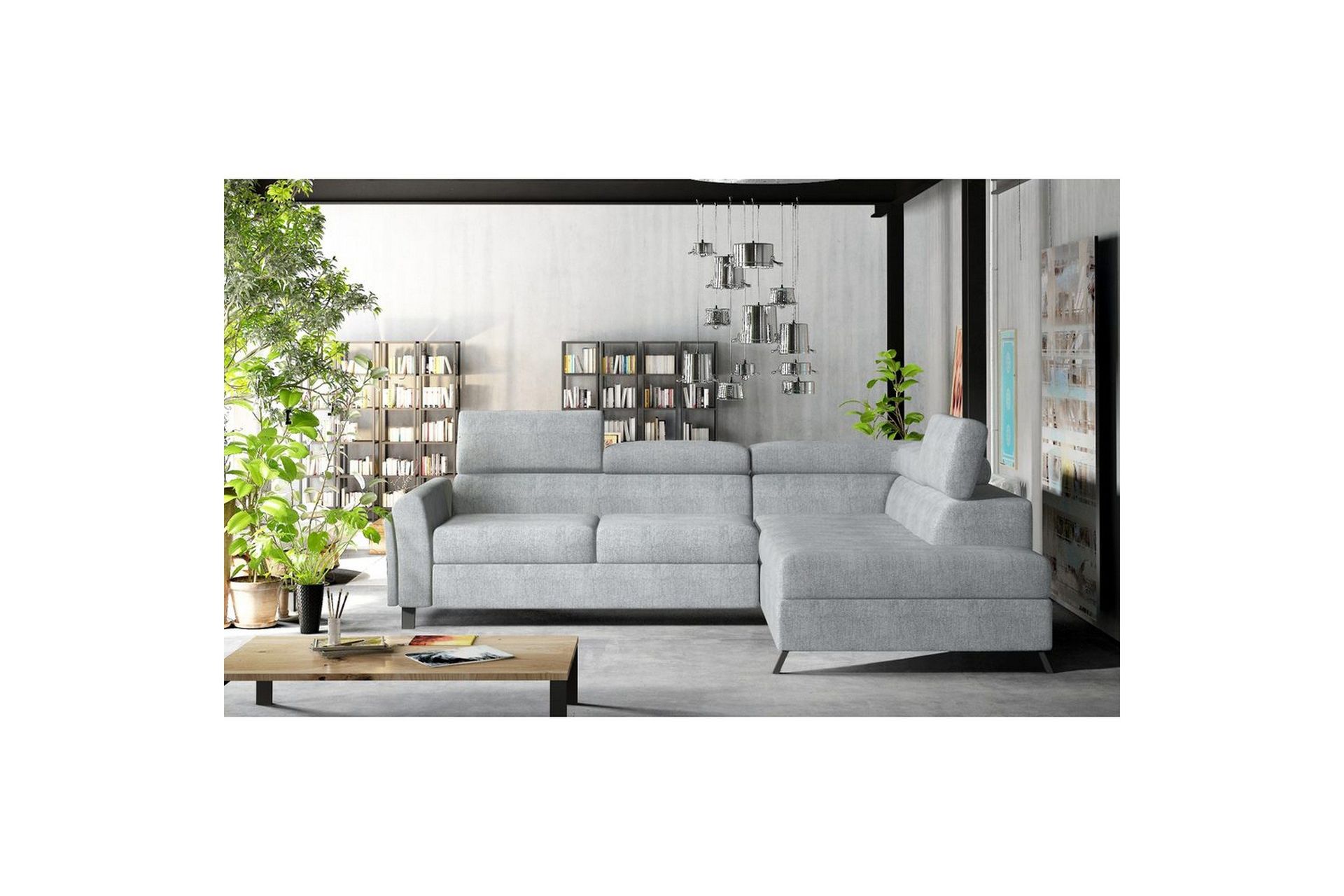 Seksjon Eltap Kairos 265x200x92 cm - Omega 02, Grå, Høyre