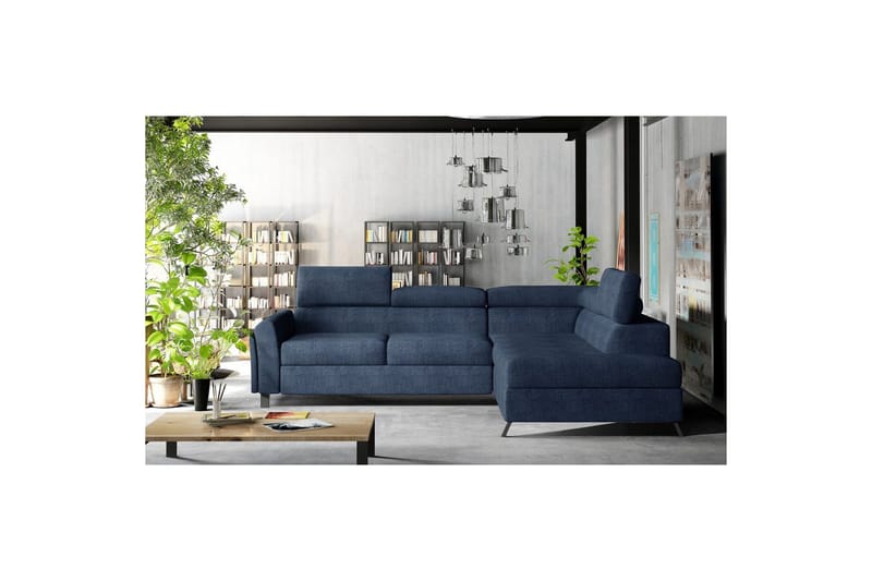 Seksjon Eltap Kairos 265x200x92 cm - Omega 86, Blå, Høyre - Møbler - Sofaer - Sovesofaer