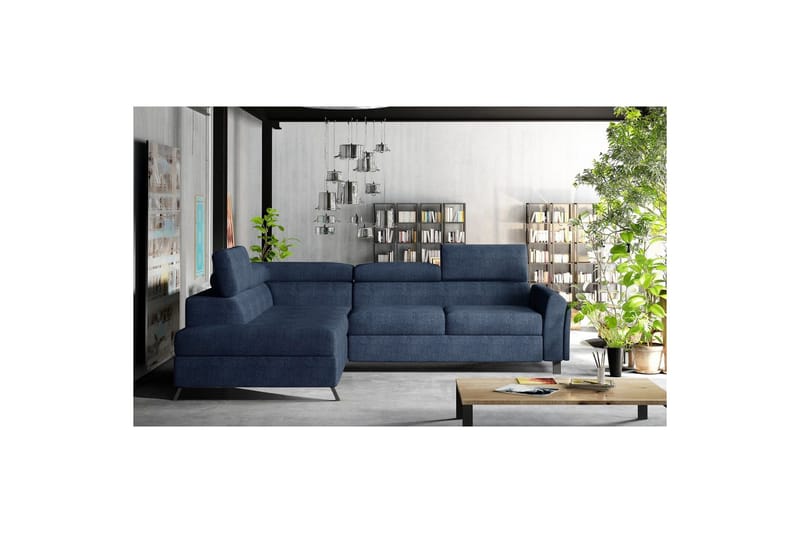Seksjon Eltap Kairos 265x200x92 cm - Omega 86, Blå, Venstre - Møbler - Sofaer - Sovesofaer