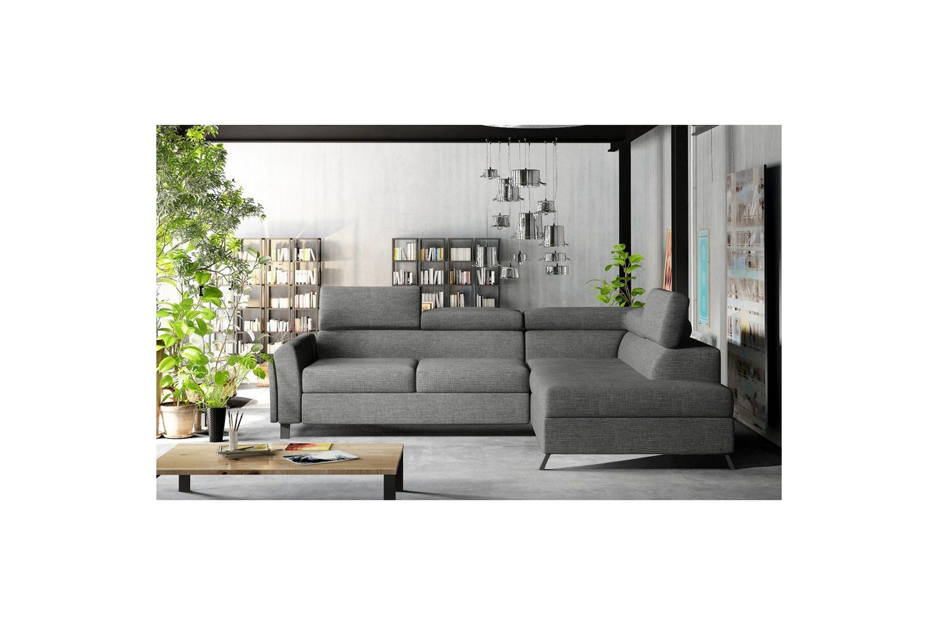 Seksjon Eltap Kairos 265x200x92 cm - Sawana 05, Grå, Høyre