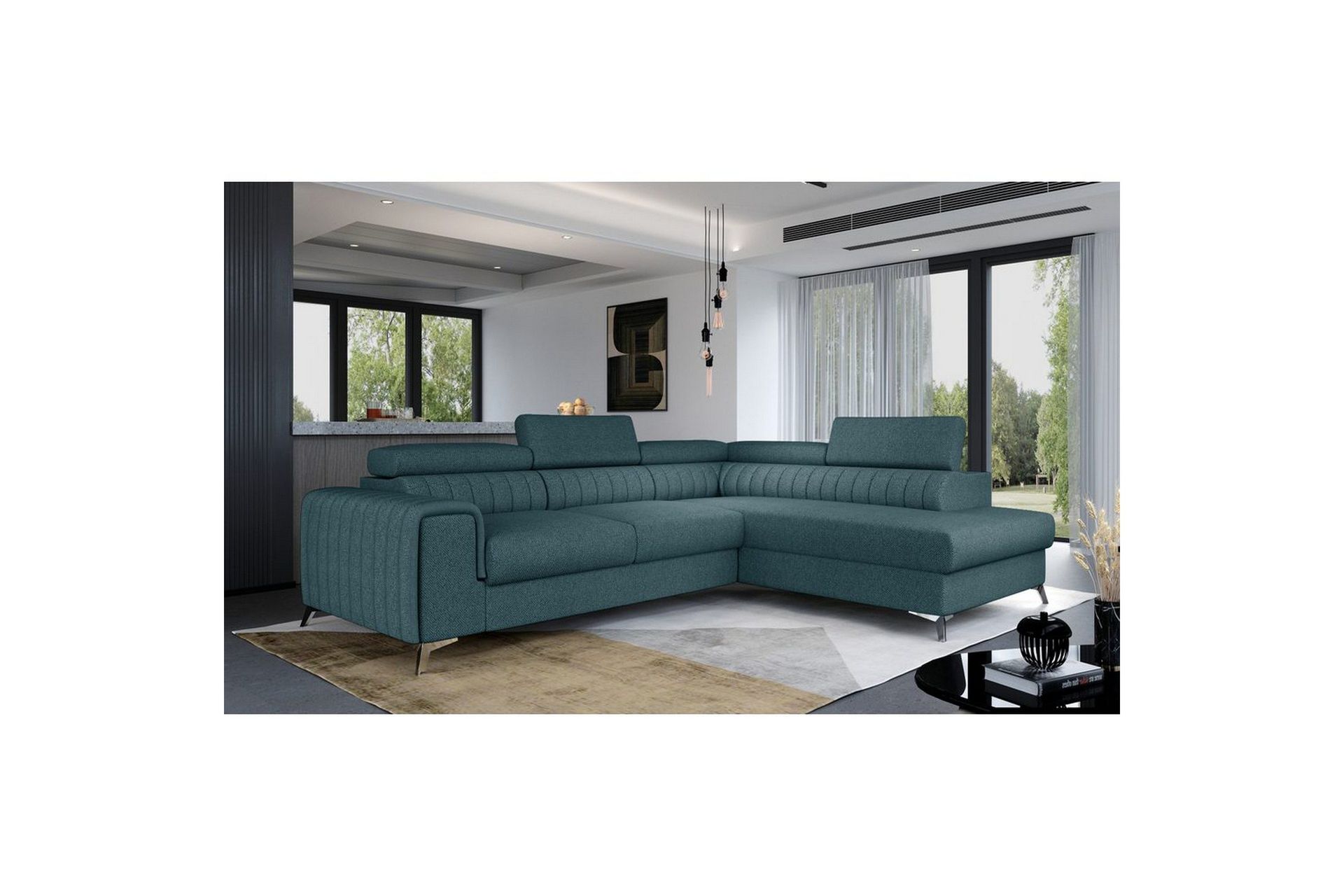 Seksjon Eltap Laurence 278x205x92 cm - Grande 75, Grønn, Høyre