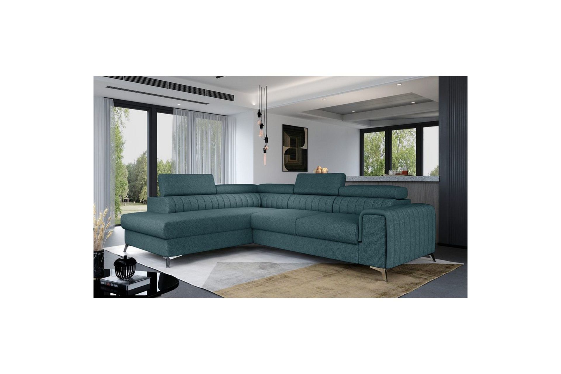 Seksjon Eltap Laurence 278x205x92 cm - Grande 75, Grønn, Venstre