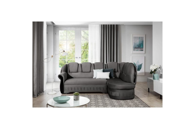 Seksjon Eltap Lord 243x180x112 cm - Nube 5, Grå, Høyre - Møbler - Sofaer - Sovesofaer