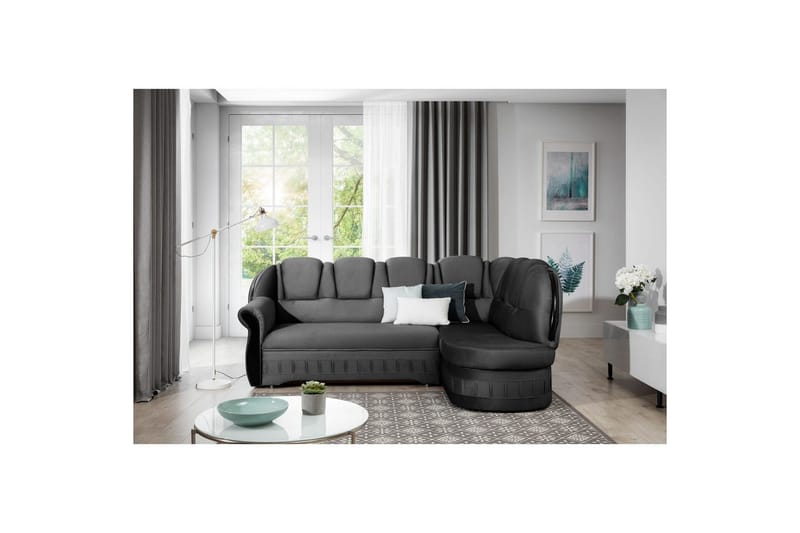 Seksjon Eltap Lord 243x180x112 cm - Nube 6, Mørk Grå, Høyre - Møbler - Sofaer - Sovesofaer