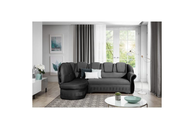 Seksjon Eltap Lord 243x180x112 cm - Nube 6, Mørk Grå, Venstre - Møbler - Sofaer - Sovesofaer
