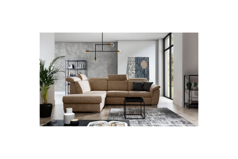 Seksjon Eltap Loreto 260x210x102 cm - Dora 21, Beige, Venstre - Møbler - Sofaer - Sovesofaer