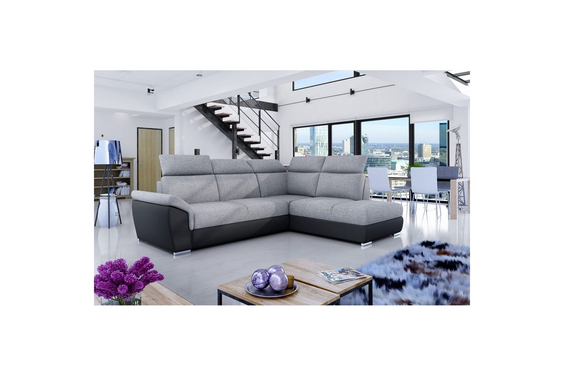 Seksjon Eltap Loreto 260x210x102 cm - Sawana 21, Soft 11, Høyre