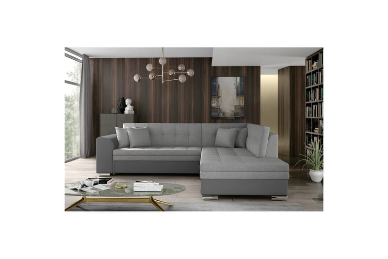 Seksjonssofa Eltap Pieretta 260x207x78 cm, Sawana 21, Soft 29, Grå, Høyre