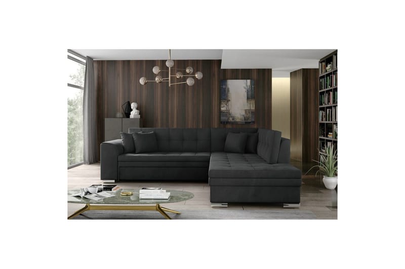 Seksjonssofa Eltap Pieretta 260x207x78 cm - Paros 06, Grå, Høyre - Møbler - Sofaer - Sovesofaer