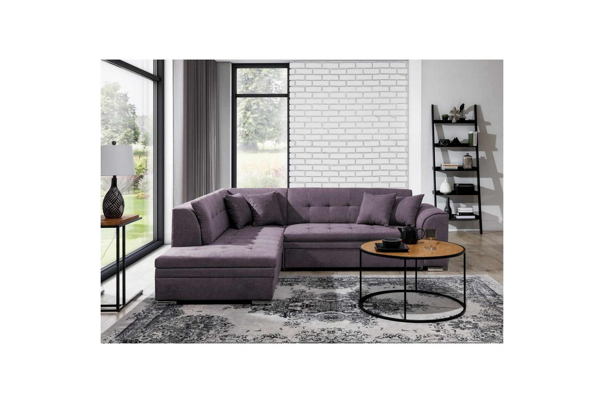 Seksjonssofa Eltap Pieretta 260x207x78 cm - Poco 41, Lilla, Venstre