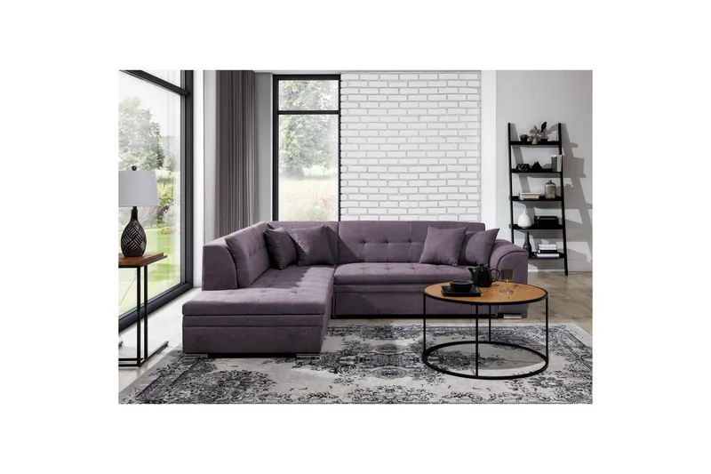 Seksjonssofa Eltap Pieretta 260x207x78 cm - Poco 41, Lilla, Venstre - Møbler - Sofaer - Sovesofaer