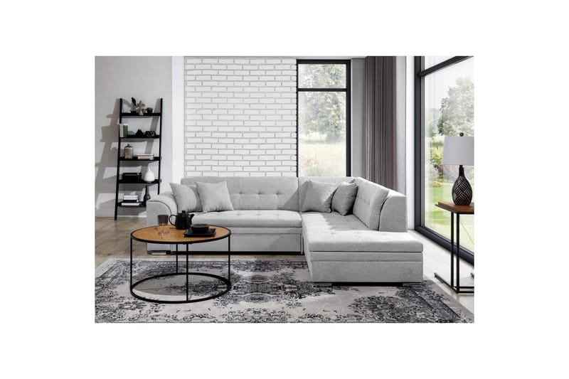 Seksjonssofa Eltap Pieretta 260x207x78 cm - Poco 3, Lys grå, Høyre - Møbler - Sofaer - Sovesofaer