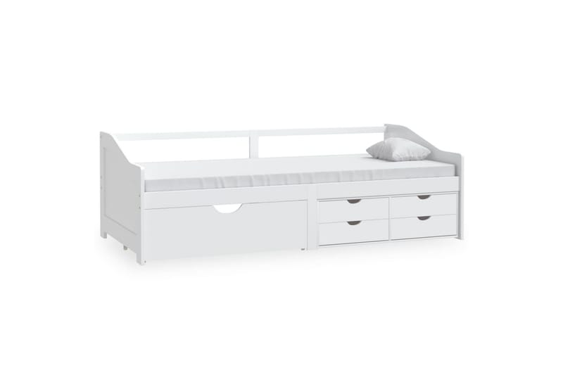 Sengeramme 3 seter med skuffer heltre furu 90x200 cm hvit - Hvit - Møbler - Sofaer - Dagsenger