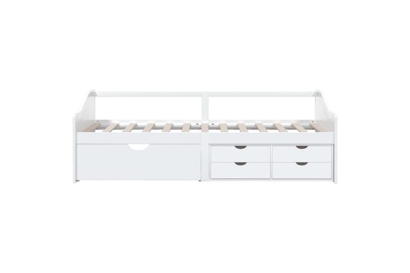 Sengeramme 3 seter med skuffer heltre furu 90x200 cm hvit - Hvit - Møbler - Sofaer - Dagsenger