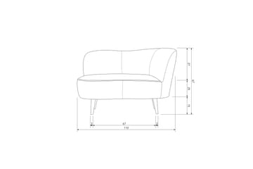 Serra Loungestol - Grön - Møbler - Sofaer - Fløyel sofaer