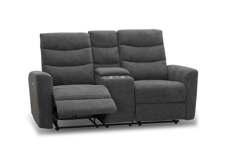 Shano Reclinersofa 2-seter Elektrisk - Grå - Møbler - Sofaer - Reclinersofaer - 2 seters kinosofa & reclinersofa
