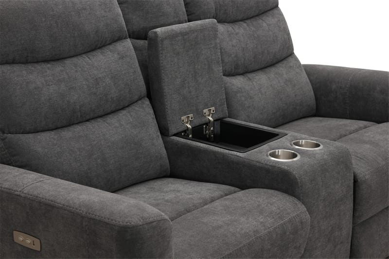 Shano Reclinersofa 2-seter Elektrisk - Grå - Møbler - Sofaer - Reclinersofaer - 2 seters kinosofa & reclinersofa