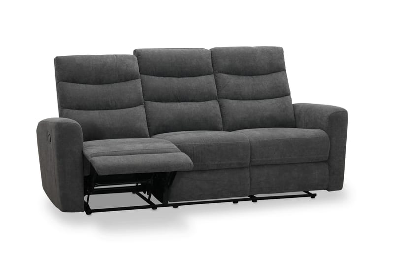 Shano Reclinersofa 3-seter Manuell - Grå - Møbler - Sofaer - Sofa 3 seter