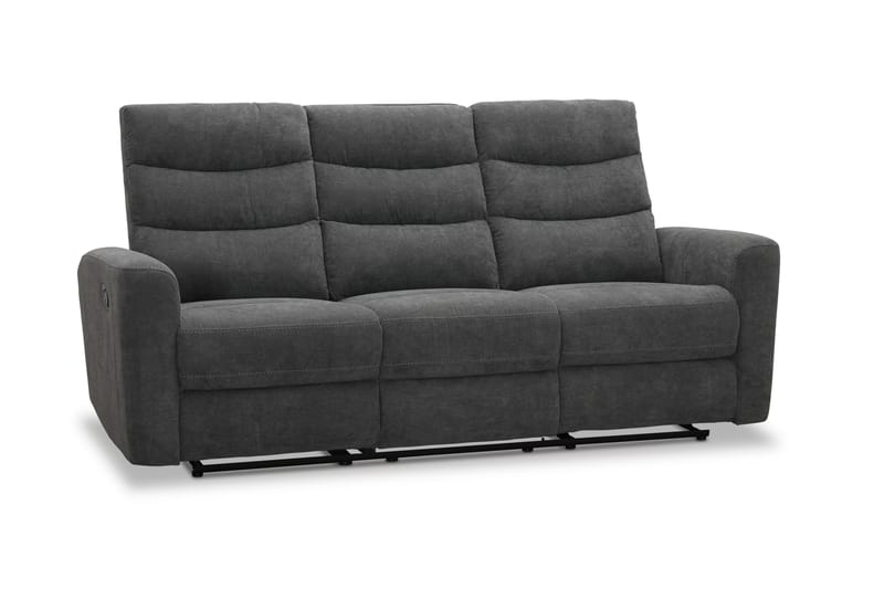 Shano Reclinersofa 3-seter Manuell - Grå - Møbler - Sofaer - Sofa 3 seter