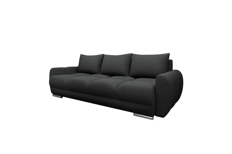 Simerly 3-seter Sovesofa 234 cm med Oppbevaring i Plysj, Svart