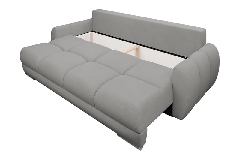 Simerly Sofa 3-seter i Plysj - Lysegrå - Møbler - Sofaer - Sofa 3 seter