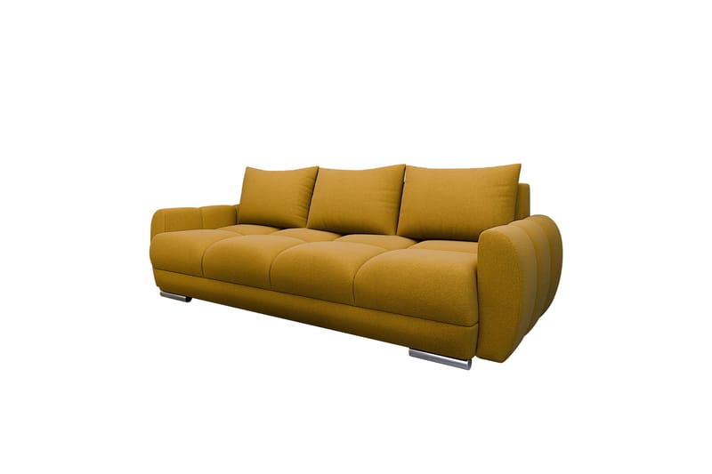 Simerly Sofa 3-seter i Plysj - Gul - Møbler - Sofaer - Sofa 3 seter
