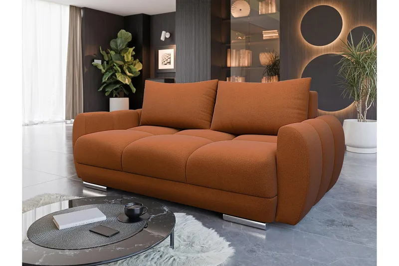 Simerly Sofa 3-seter - Oransje - Møbler - Sofaer - Sofa 3 seter