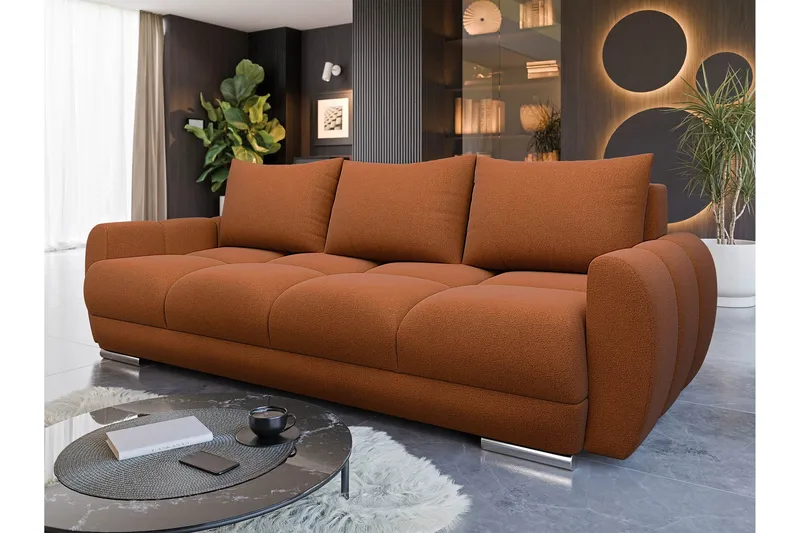 Simerly Sofa 3-seter - Oransje - Møbler - Sofaer - Sofa 3 seter