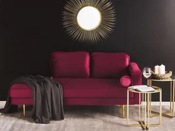Sjeselong Miramas høyrevendt - Mørkerød - Møbler - Sofaer - Dagsenger